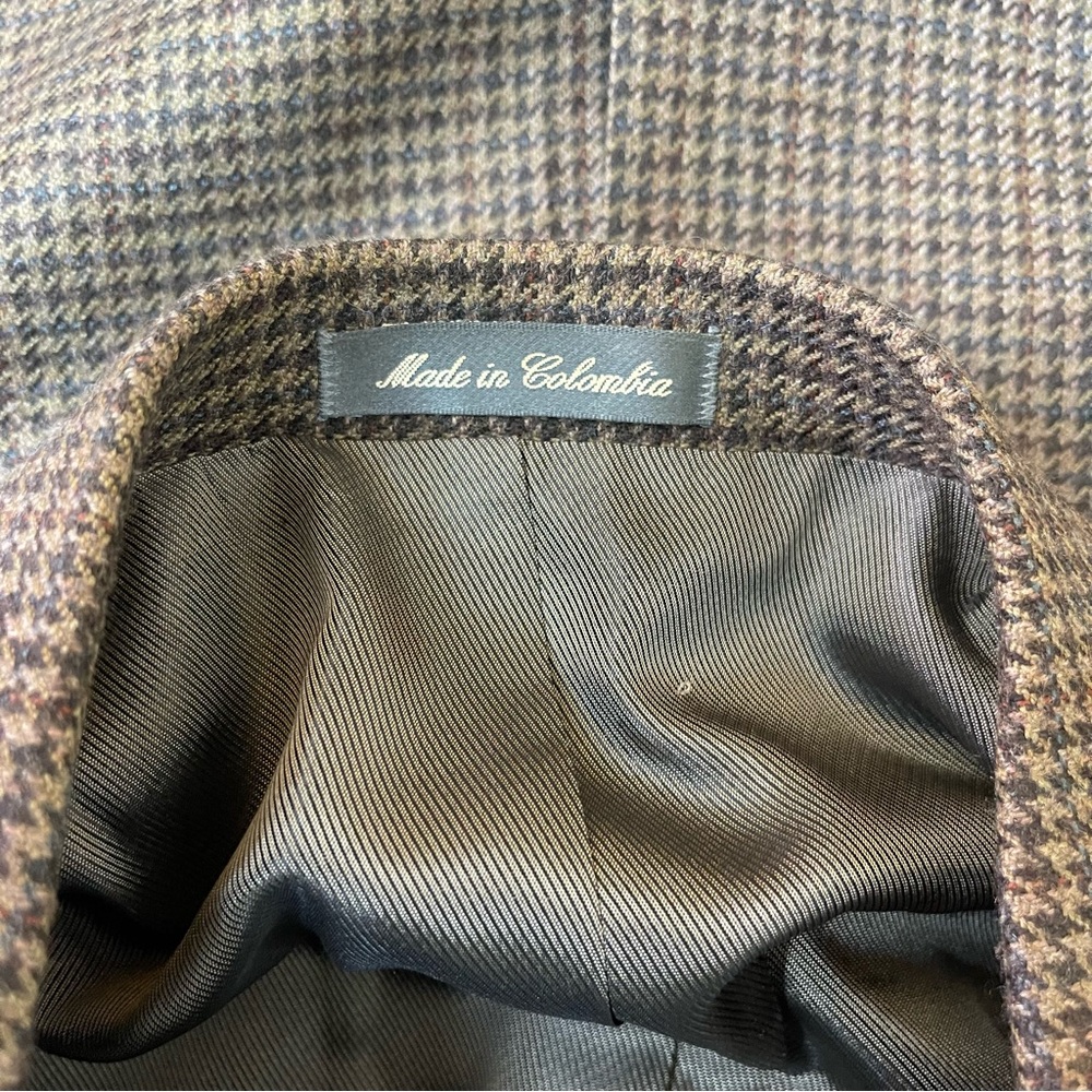 Oscar De La Renta Men's Brown Checkered Blazer - Picture 10 of 10